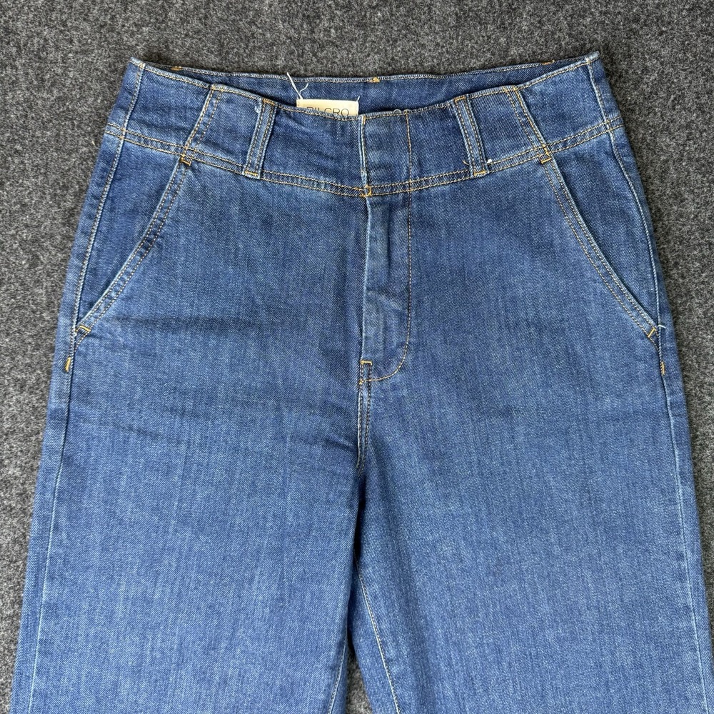 Pilcro Jeans Womens 28 Blue High Rise Straight Leg Trouser Denim Stretch